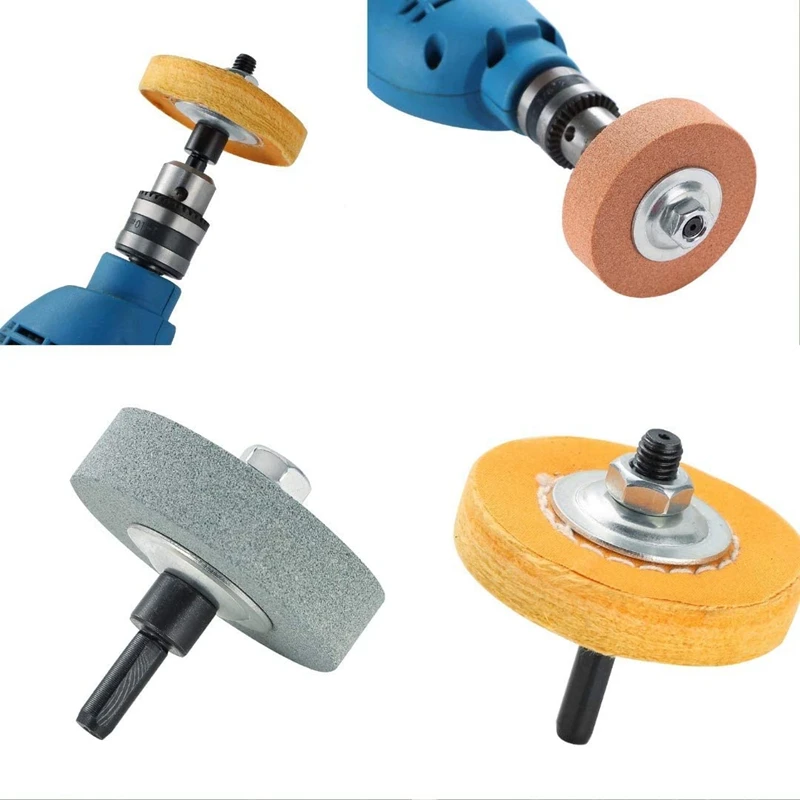 Threaded Shaft Arbor Extension Motor, Adaptador para polir, Rodas de moedura, Rodas de bancada, 2 conjuntos