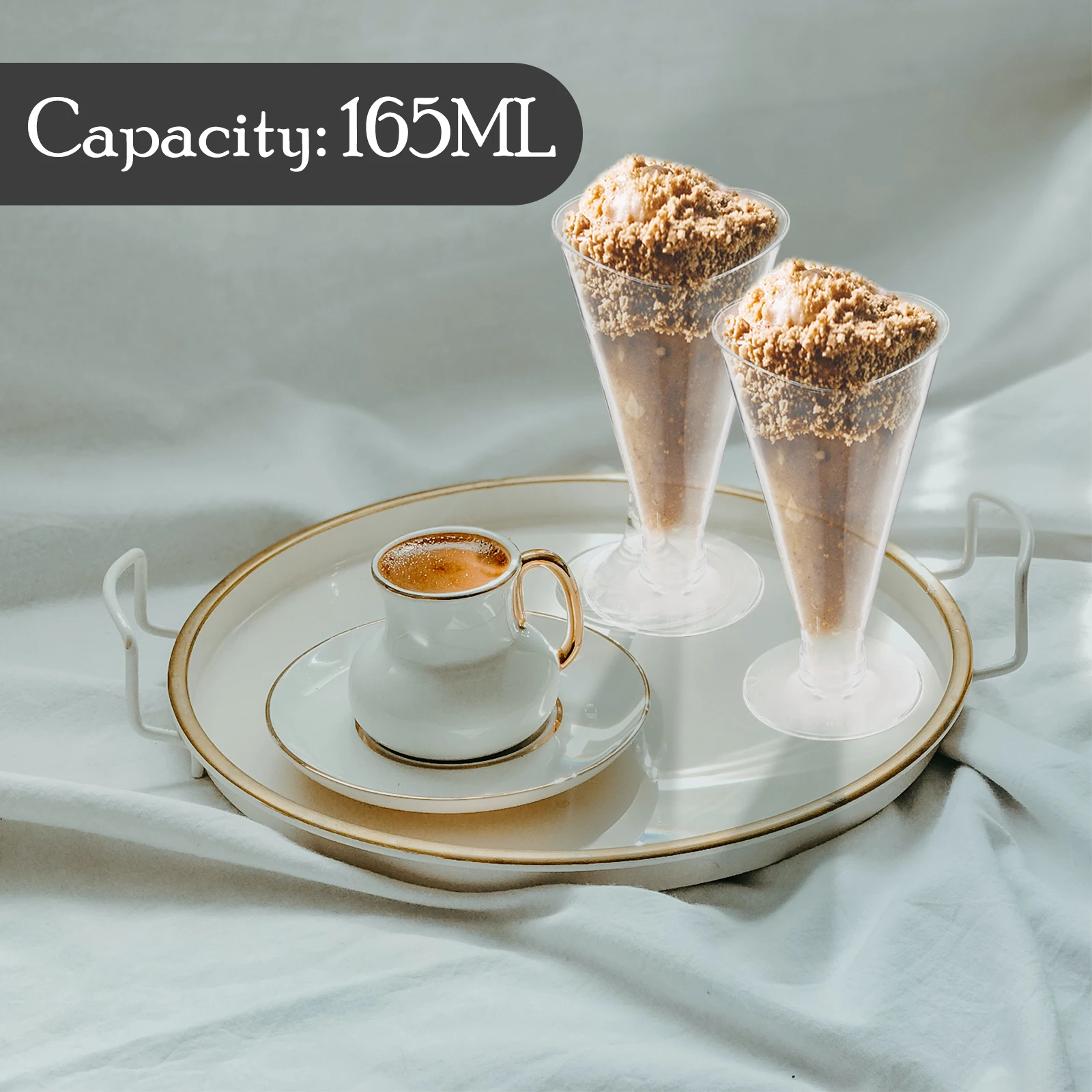 

25Pcs High-Grade Dessert Cups Ice Cream Bowls Serving Cups Practical Use