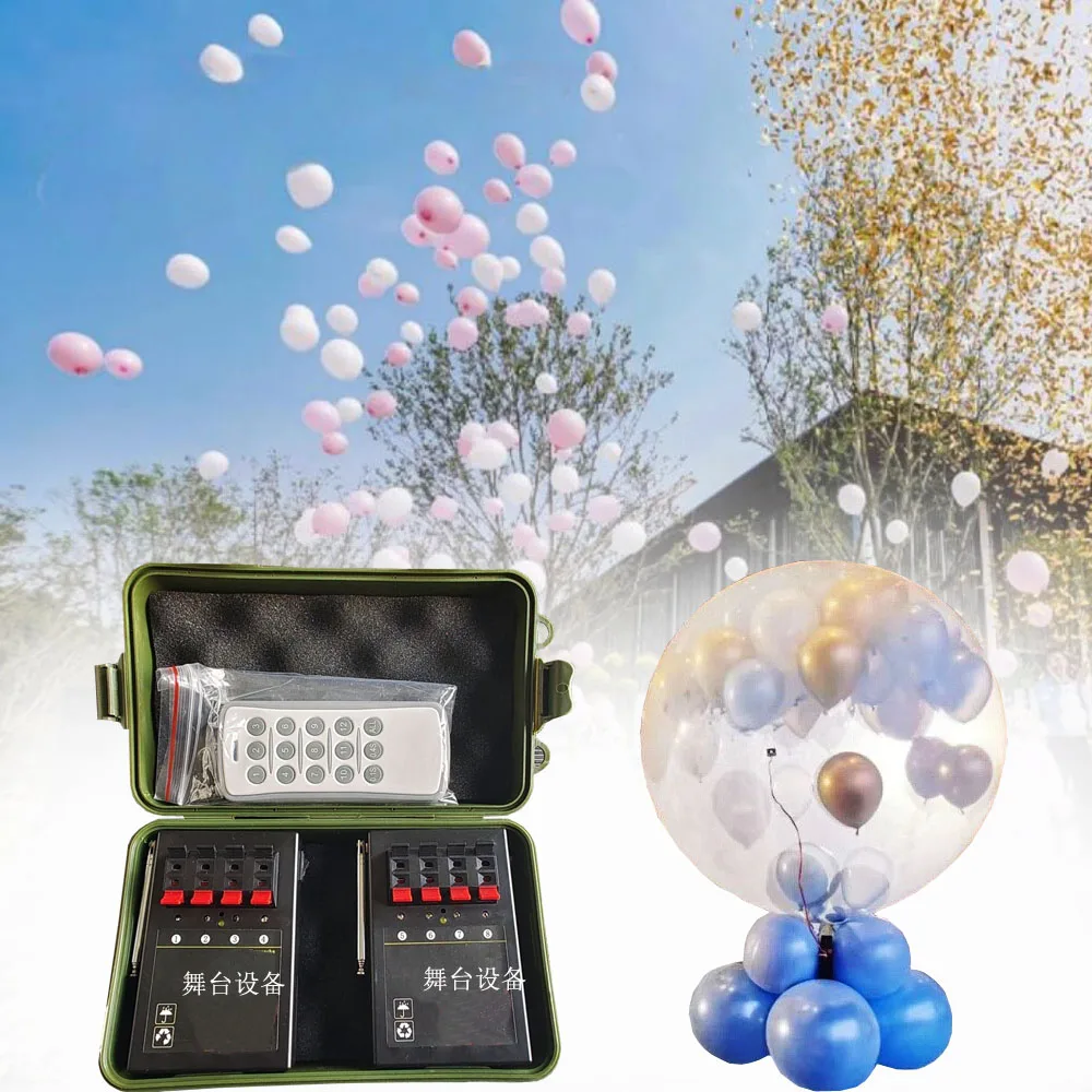 

12 8 Channel Remote Control Balloons Kit Exploding Blaster Balloons Machine for Bride Wedding Birthday Decorations