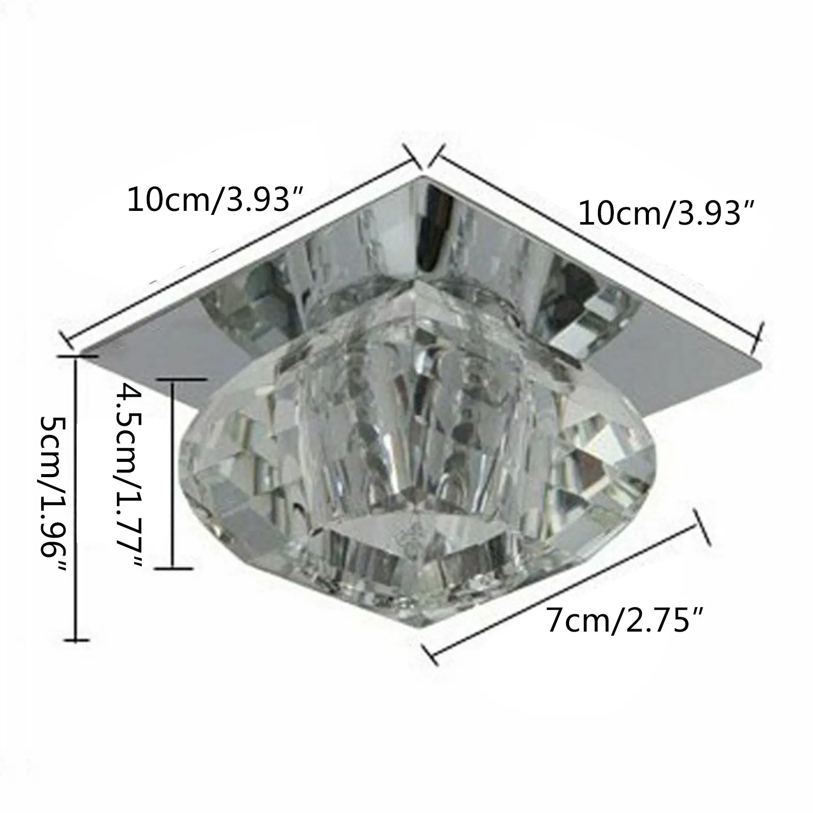 Lámpara de techo moderna, candelabro de cristal, 20w