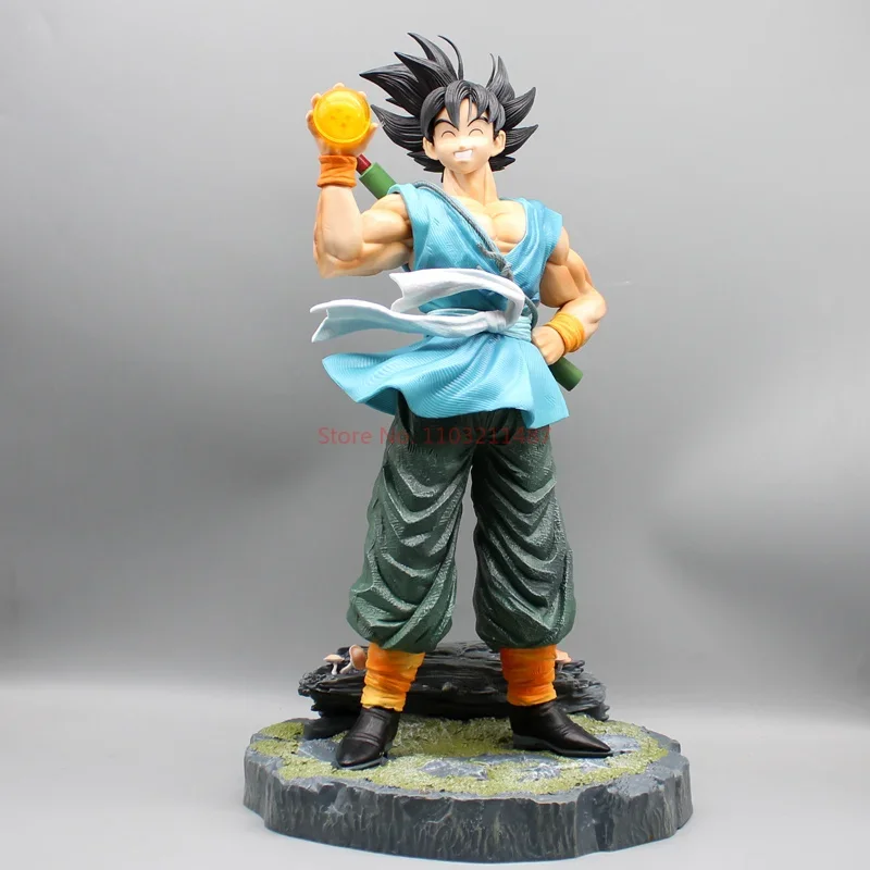 

Anime Dragon Ball Z Figures Goku Laugh Figure Son Goku Four Star Dragon Ball Action Figures Pvc 41cm Statue Collection Model Toy