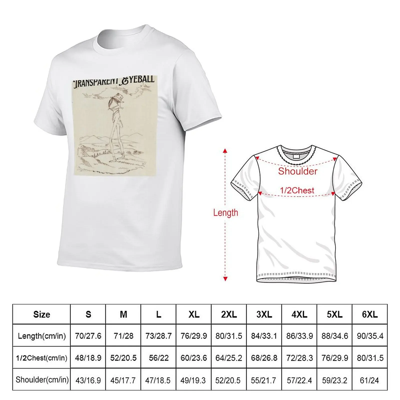 Transparent Eyeball T-Shirt Basic Simple Casual Short Sleeve Tee