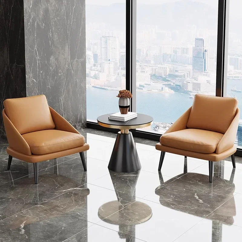 Light luxury business meeting sales office reception chair, leisure negotiation sofa table and chair combination