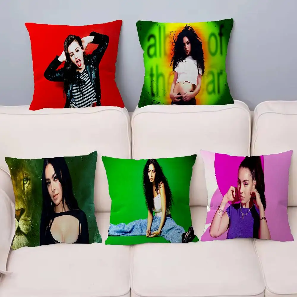 Charli XCX BRAT Singer Maple Design Cushion Cover Happy Autumn Harvest decor Holiday Decorati Pillow Cover