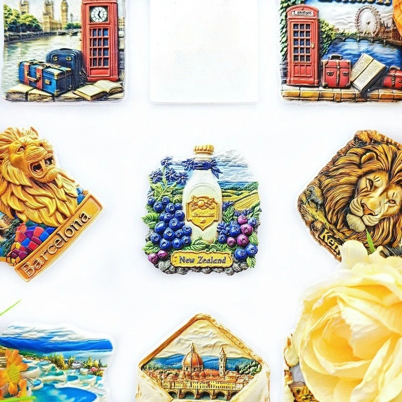 New Zealand Milk & Blueberry Fridge Magnet - 3D Dairy Souvenir Fresh Farm Decor Unique Kiwi Gift with Strong Magnet