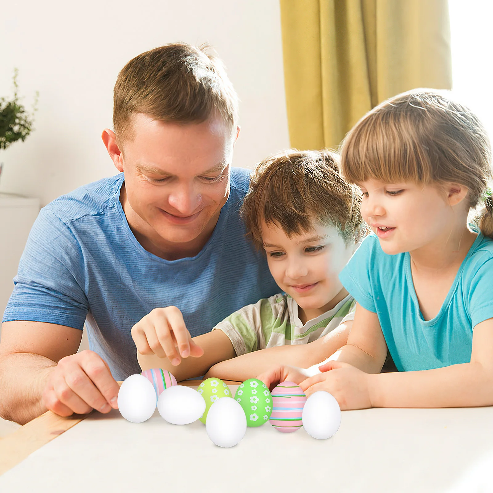 

30Pcs Emulation Plastic Eggs for Kids DIY Coloring Activity Educational Development Fun Creative Play Home Kitchen Restaurant