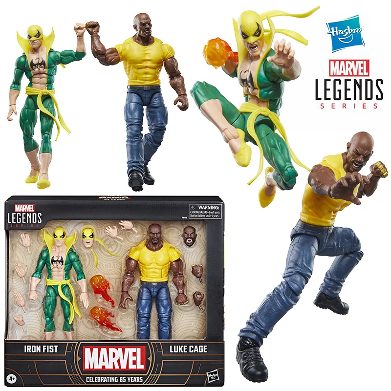 

Hasbro Marvel Legends Series Iron Fist and Luke Cage 2-Pack 85Th Anniversary Comics 16Cm Original Action Figure Model Toy Gift