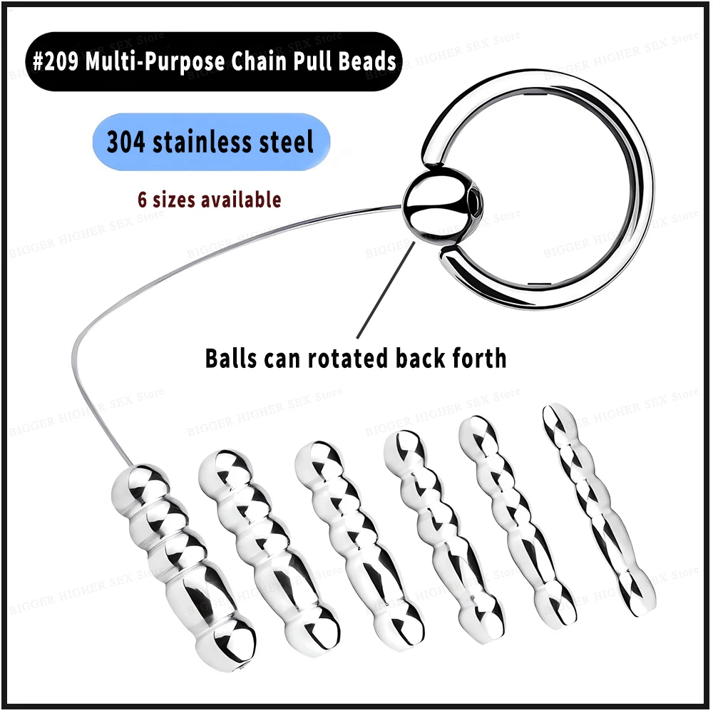 

Metal Hollow Penis Plug Prostate Pull Beads Massager Anal Plugs Uretral Stimulator Penis Catheter Male Masturbator Urethral Toys