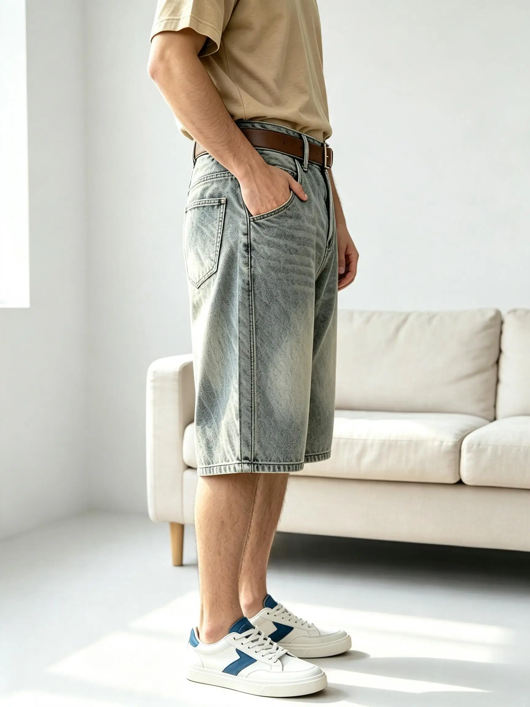 Trend Dark Y2K Denim Jeans Men, American Streetwear Trousers, Practical Gift for Husband