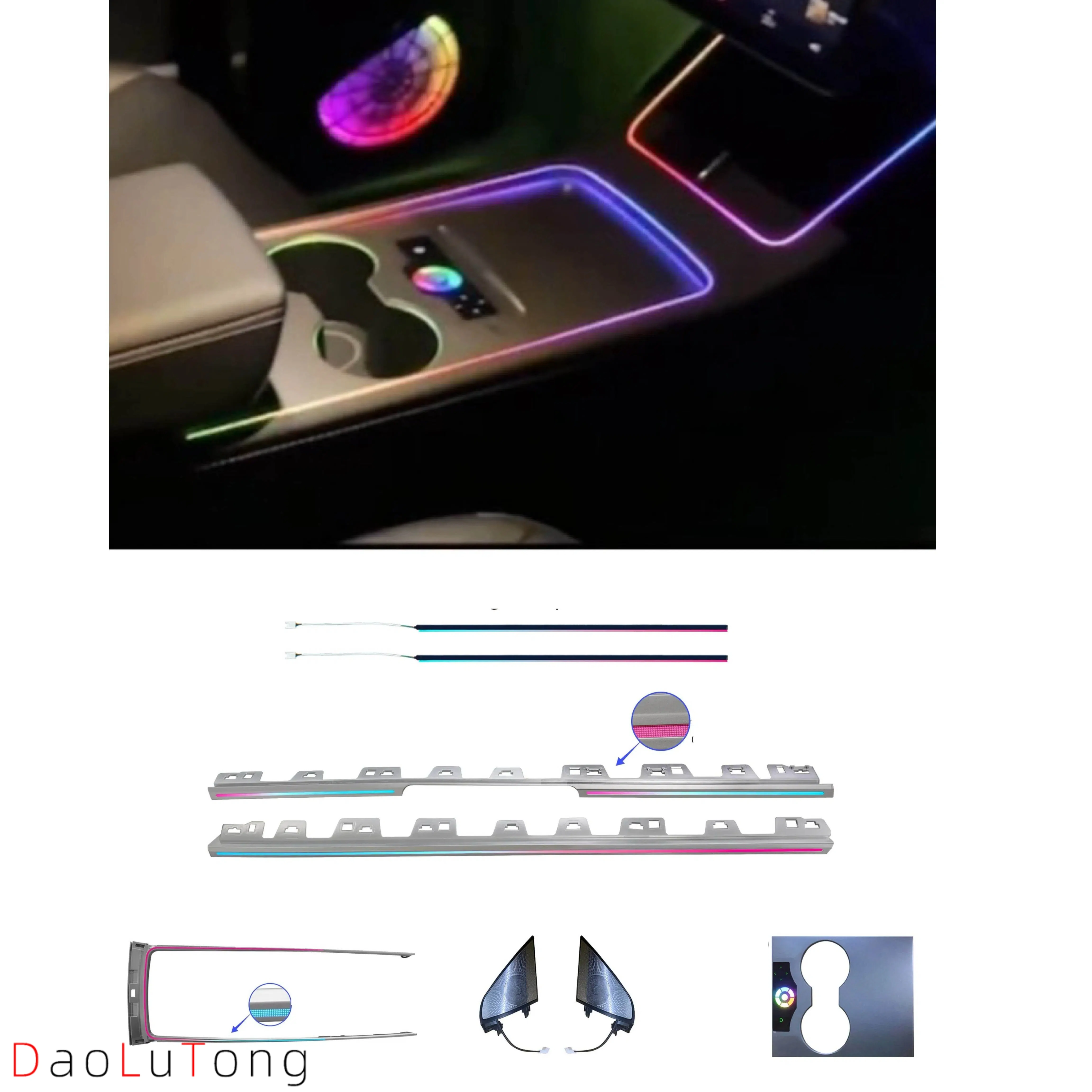 Symphony Led Car Interior Ambient Lighting Accessories For Tesla Model 3 Model Y RHD 2021-2022 RHD Atmosphere Light Strip