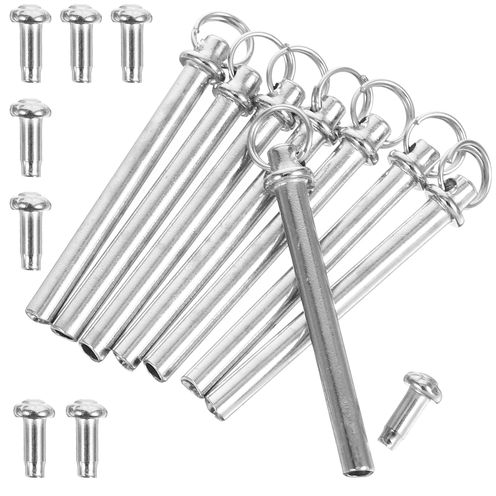 8Pcs Folding Fan Replacement Pins Metal Shaft Rivets Repair Kit for Hand Fan DIY Fasteners