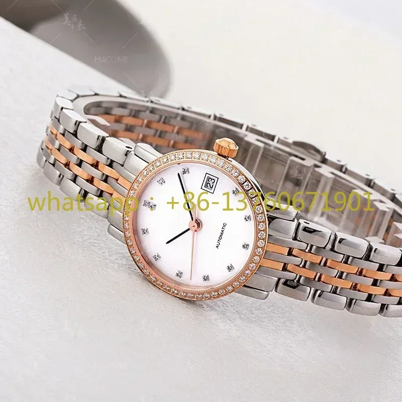 Luxury New Quartz Womens Watch Rose Gold Diamond-Inlaid Mother-In-Law Relogio Masculino