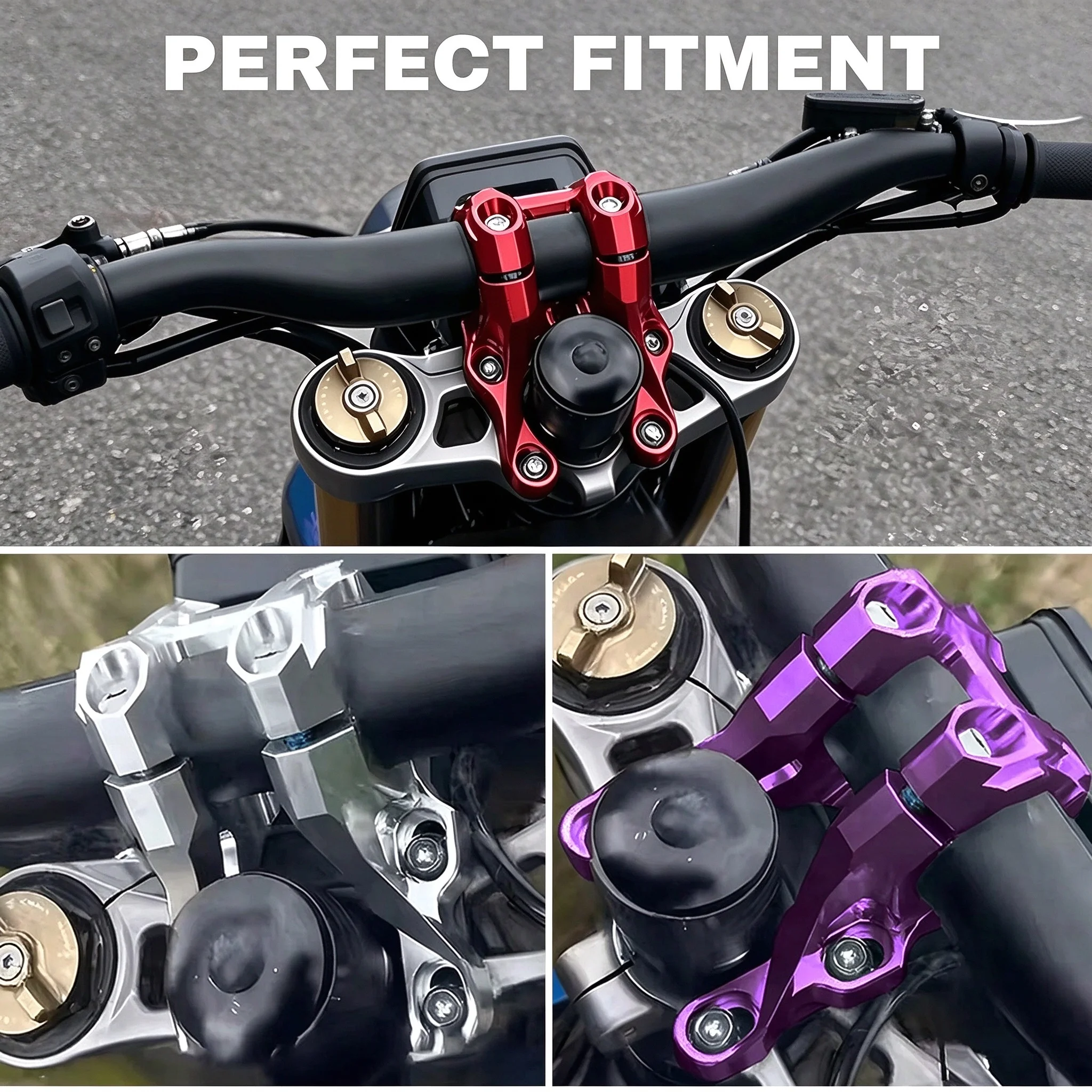 Image of Elektrisches Dirt Bike 31,8 mm CNC Direktmontage-Vorbau Motocross-Gabel Lenker-Teile für SurRon Light Bee X S L1E Talaria Sting MX3 X4