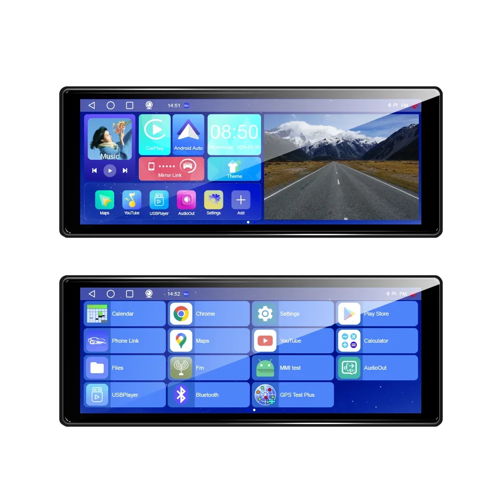 نظام أندرويد 4G WIFI 10.26 بوصة Carplay وAndroid Auto 4g Siri/google YouTube Assistant مشغل الوسائط المتعددة Adas Gps DVR