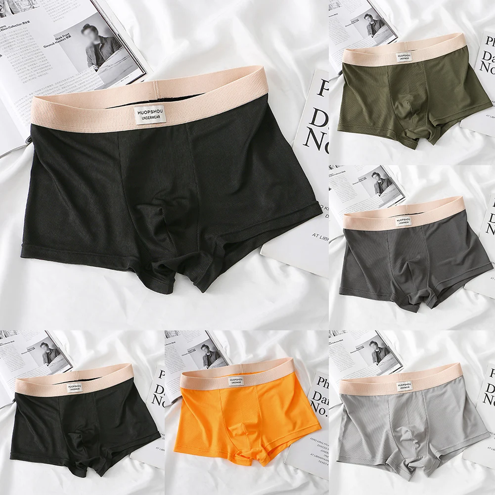 Men Cotton Underwear U Pouch Brief Middle Waist Short Underpants Ultra-thin Mesh Panties Lightweight Breathable Lingerie