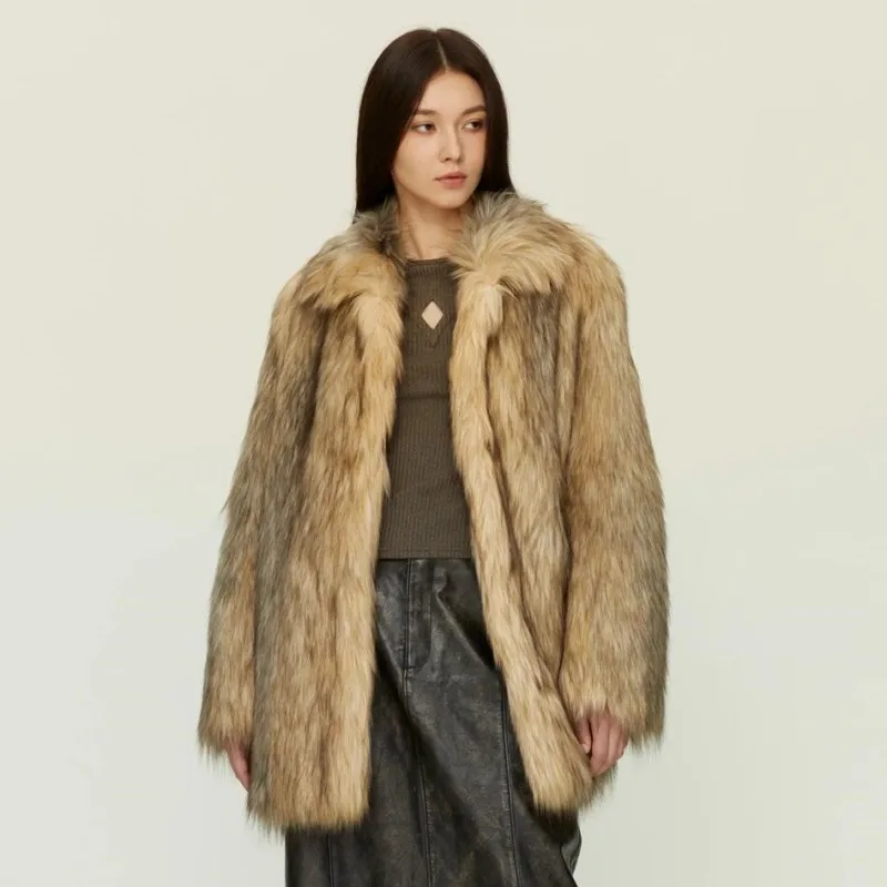 

2025 New Autumn/Winter Brown Fur Eco friendly Fox Fur Coat for Women in Winter