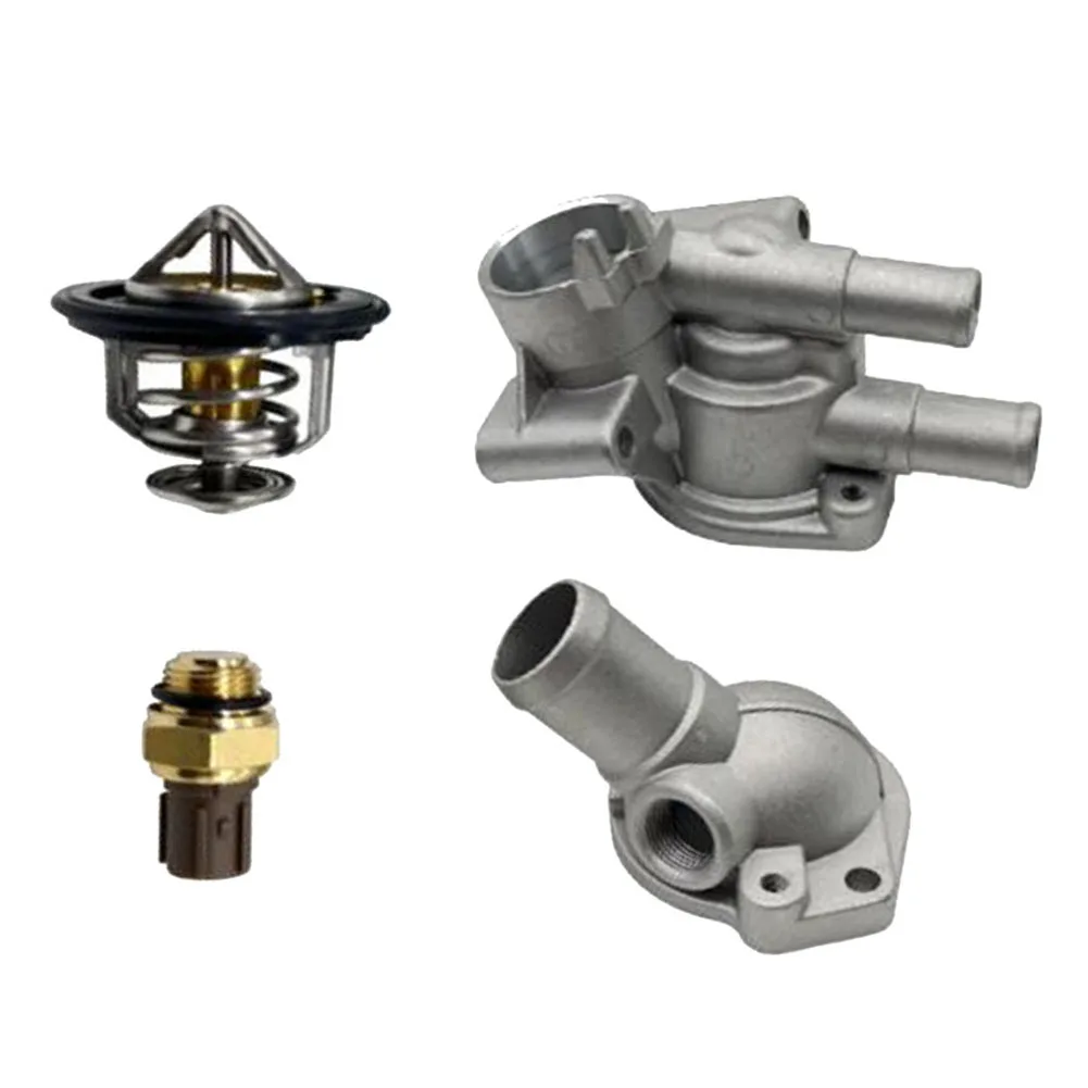 

1Set Coolant Thermostat Housing Cover Water Outlet Thermostat & Sensor Compatible with For Honda Civic 1996 2000