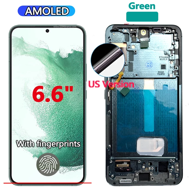 Nieuw AMOLED-scherm voor Samsung Galaxy S22+ 5G LCD-scherm Touchscreen Digitizer voor Samsung S22 Plus 5G LCD-scherm vervanging