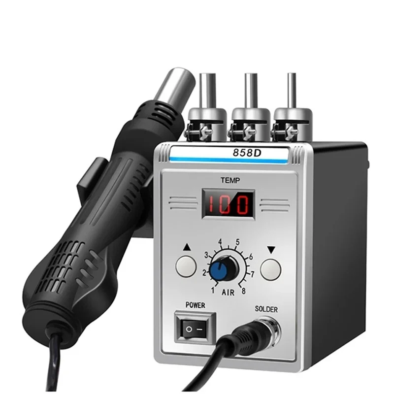 

AB66-For Soldering SMD SMT Repair Tool Hot Air Gun 858D BGA Rework 220V 700W Hair Dryer Heat Gun For Solder Station