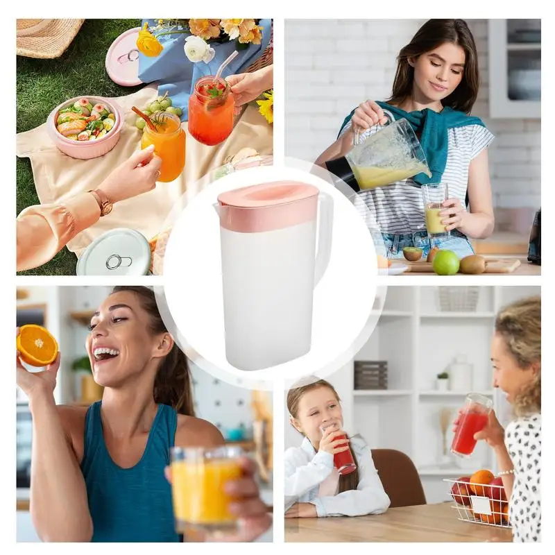 إبريق ليمون للثلاجة ، حاوية ثلج ، مقاوم للحرارة والبرودة ، إبريق ثلاجة ، إبريق ماء لحليب الصويا ومشروب القهوة ، #3