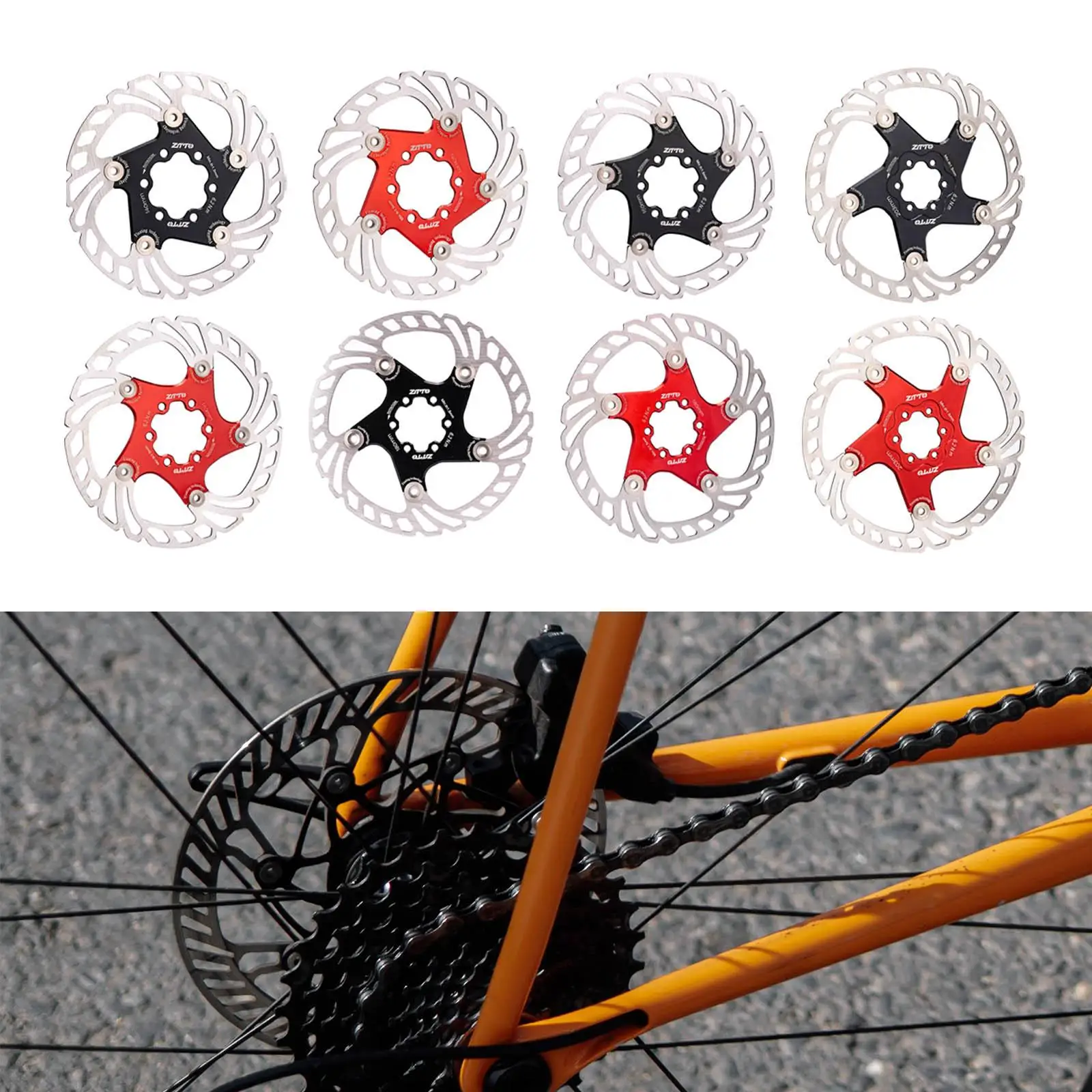 Cooling Bicycle Disc Brake Rotor 160mm Stainless Steel Floating Rotor for Mountain Bike Hydraulic Brake Pad Steel Parts