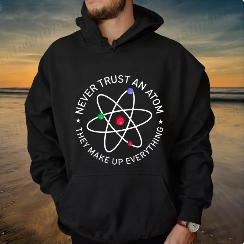 Nunca confíes en un átomo, ellos componen todo, sudaderas divertidas de ciencia, sudaderas con chistes de química, sudaderas con humor para profesores de física, sudaderas para geeks