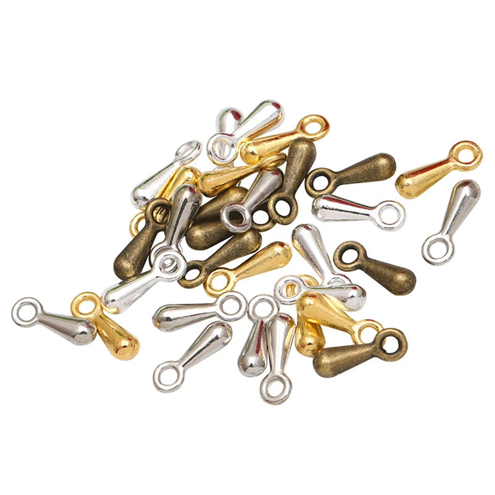 

1000 PCS Water Drop Pendant DIY Alloy Long-chain Tail for Necklace Bracelet Earrings Holiday Gift Jewelry Accessories Sturdy