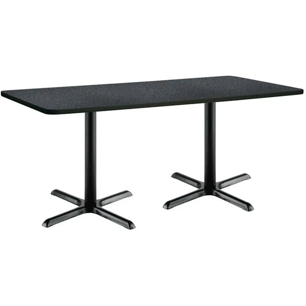 

72 Graphite Conference Table with Black Cross Base