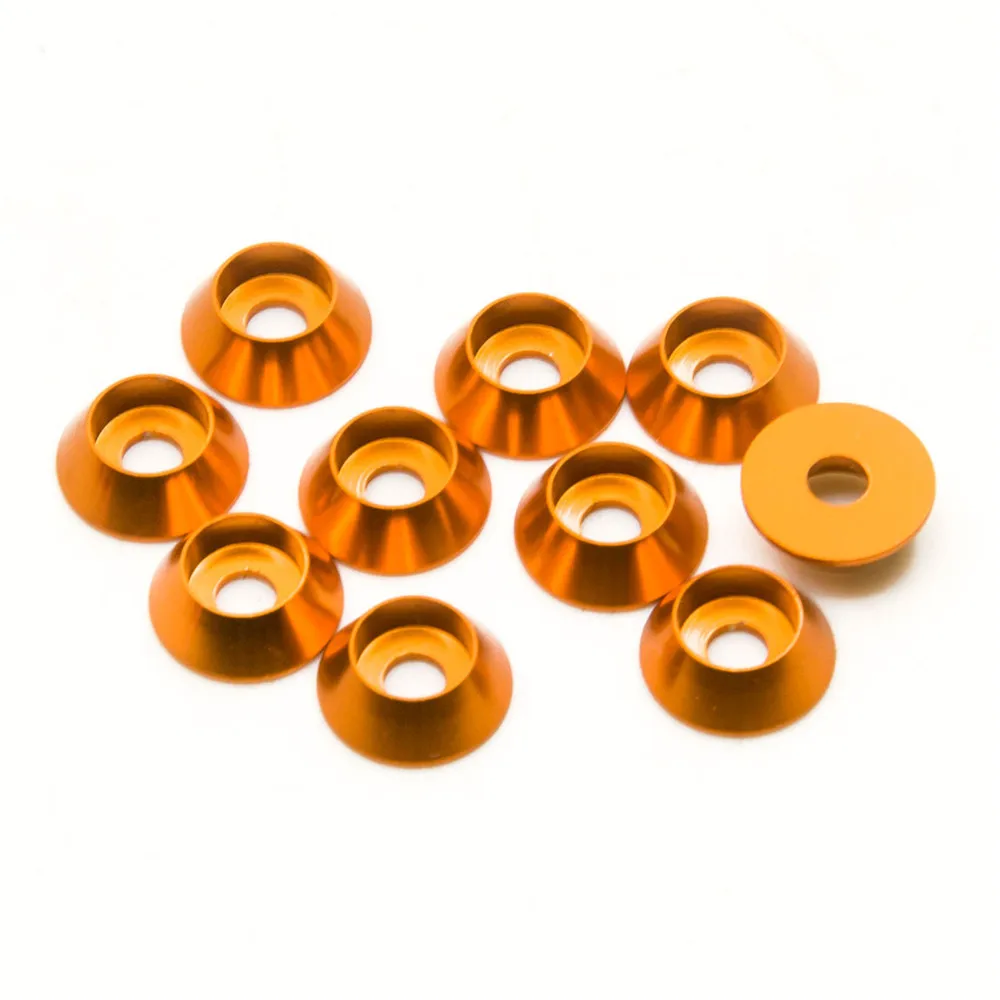 AXSPEED 10 قطعة الألومنيوم M3 غاطسة رئيس غسالة طوقا غطاء المسمار ل RC نموذج ترقية الملحقات #4