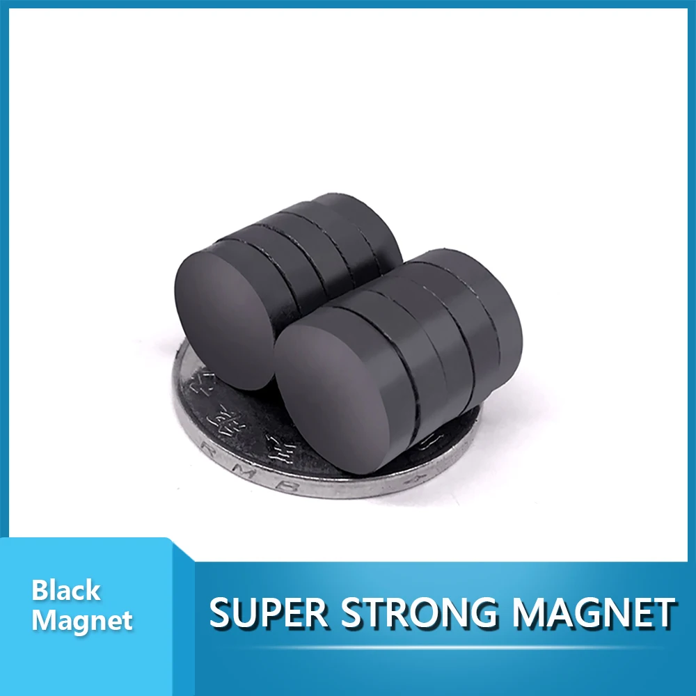 50-300PCS Black Round Strong Magnets Dia 8mm 10mm 12mm Ferrite Ordinary Magnet Y30 Black Disc Fridge Magnets