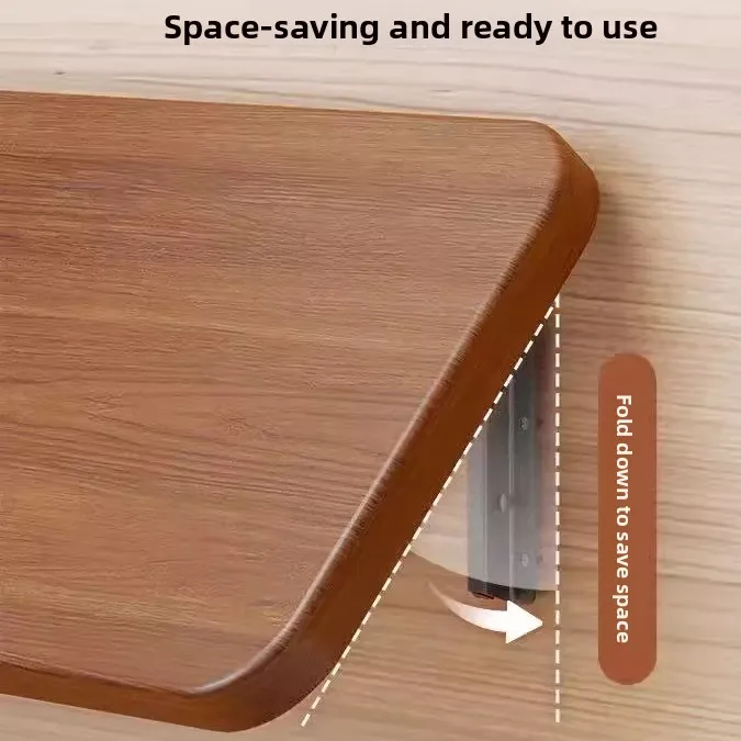 Wall-mounted folding table, wall-mounted wooden desk, wall-mounted bar counter, foldable tabletop, storage rack.