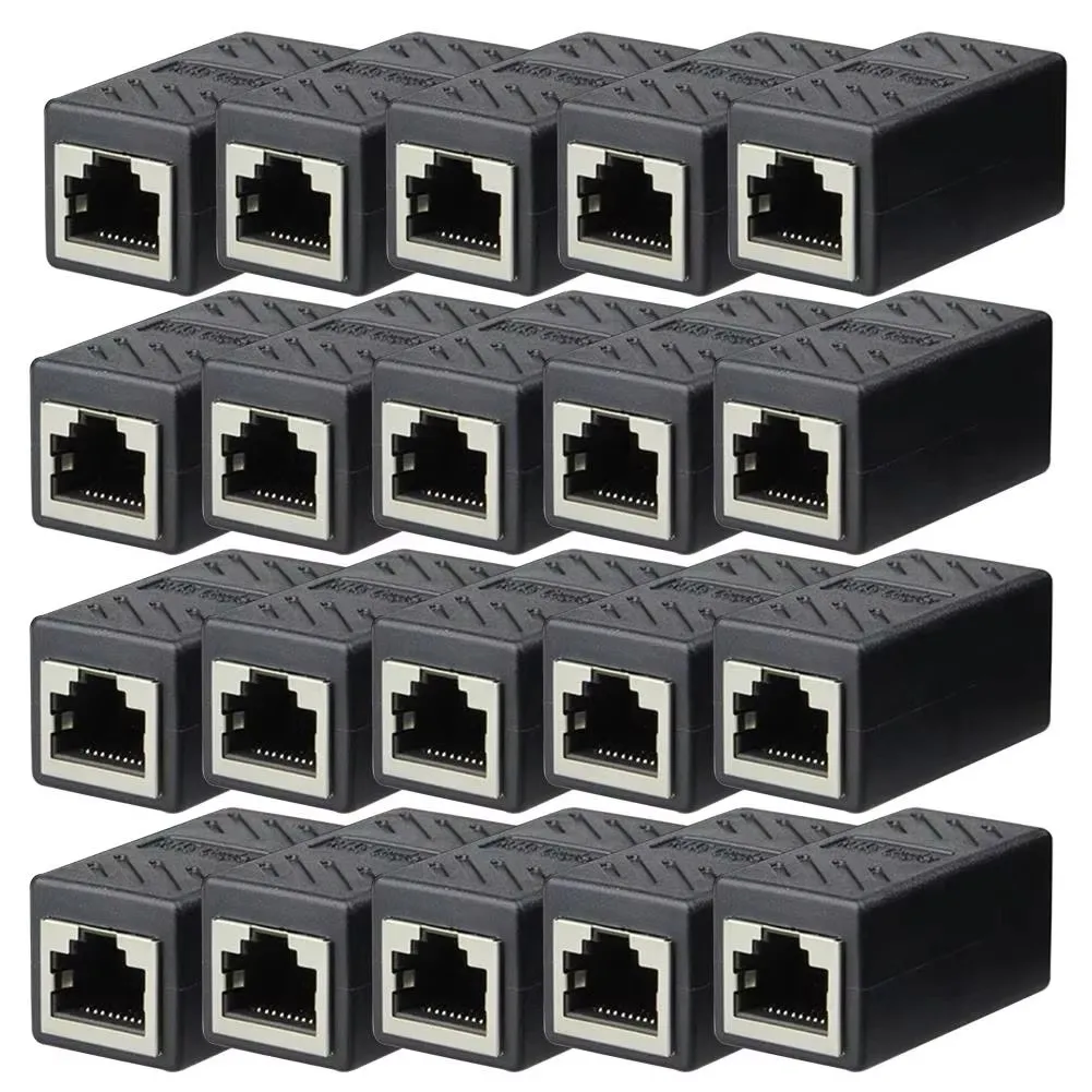 1-6Pcs RJ45-Ethernet Cable Connector Ethernet Network LAN Extender Adapter Connector Coupler For PC Hardware Connecting Cables