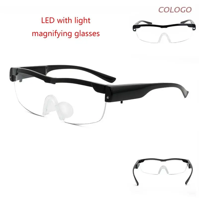 Fashion Design okulary do czytania z lekkimi okulary powiększające z lekką lupa z lampą Led okulary do czytania w nocy