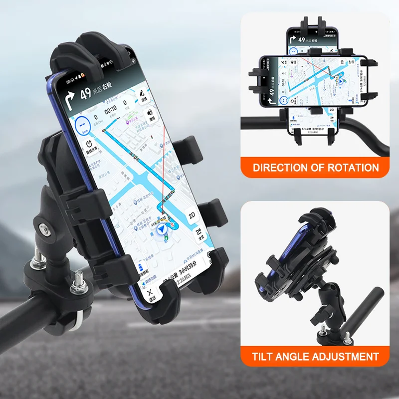Universal Motorcycle Handlebar Holder Riding Bracket Shockproof For Honda NC700X CB500X CB650F CB1000R PCX125 150Custom LOGO
