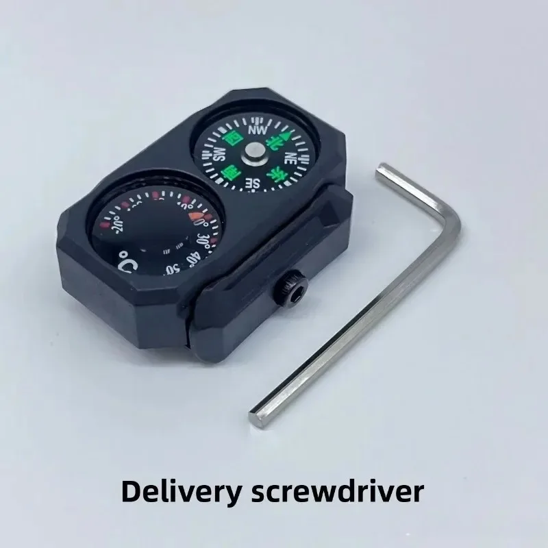 Integrated Compass Thermometer Portable Nylon Construction Outdoor Daily Hobby Toy Decor Parts