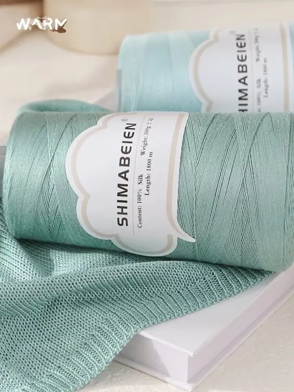  No.7 Silk Cotton Lace Soft Skin-friendly Smooth with Drape Knitted Short Sleeve Dress Silk  Summer Wool Thread