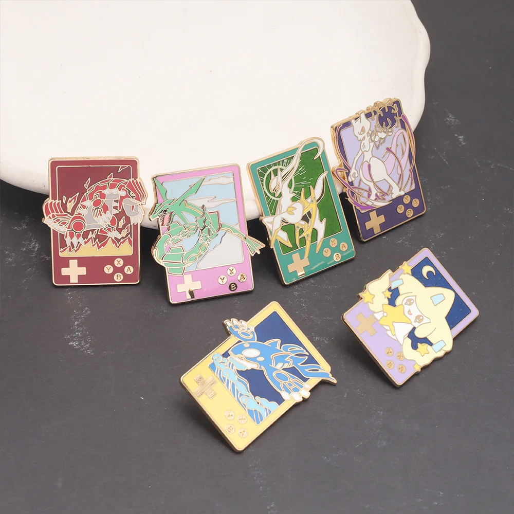 Cartoon Game Console Enamel Brooch, Anime Character Design Lapel Pin, Creative Metal Badge Jewelry Gift for Backpack Clothing