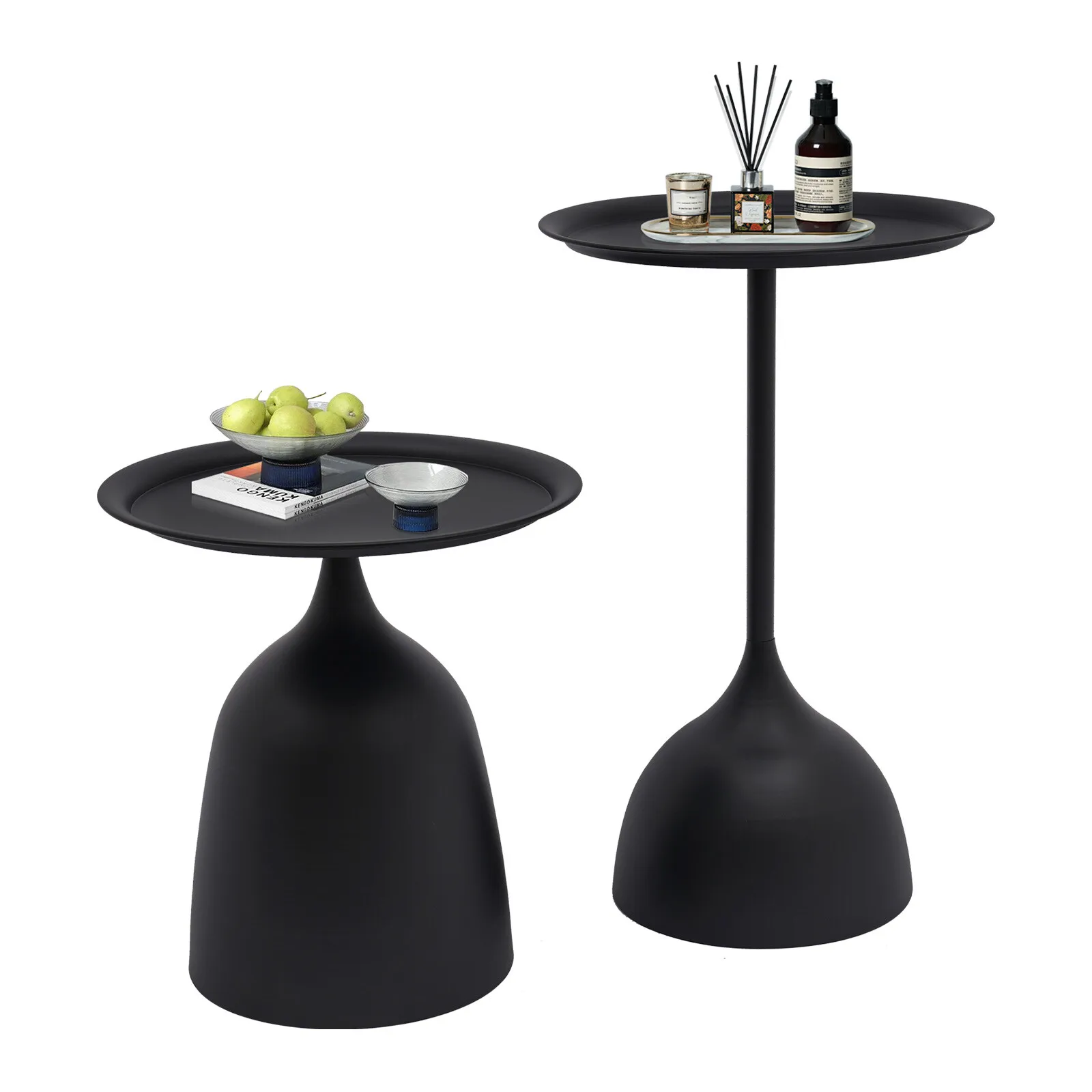 Столы для кафе, 2 шт., современные круглые приставные столики, железные кофейные столы для гостиной, спальни