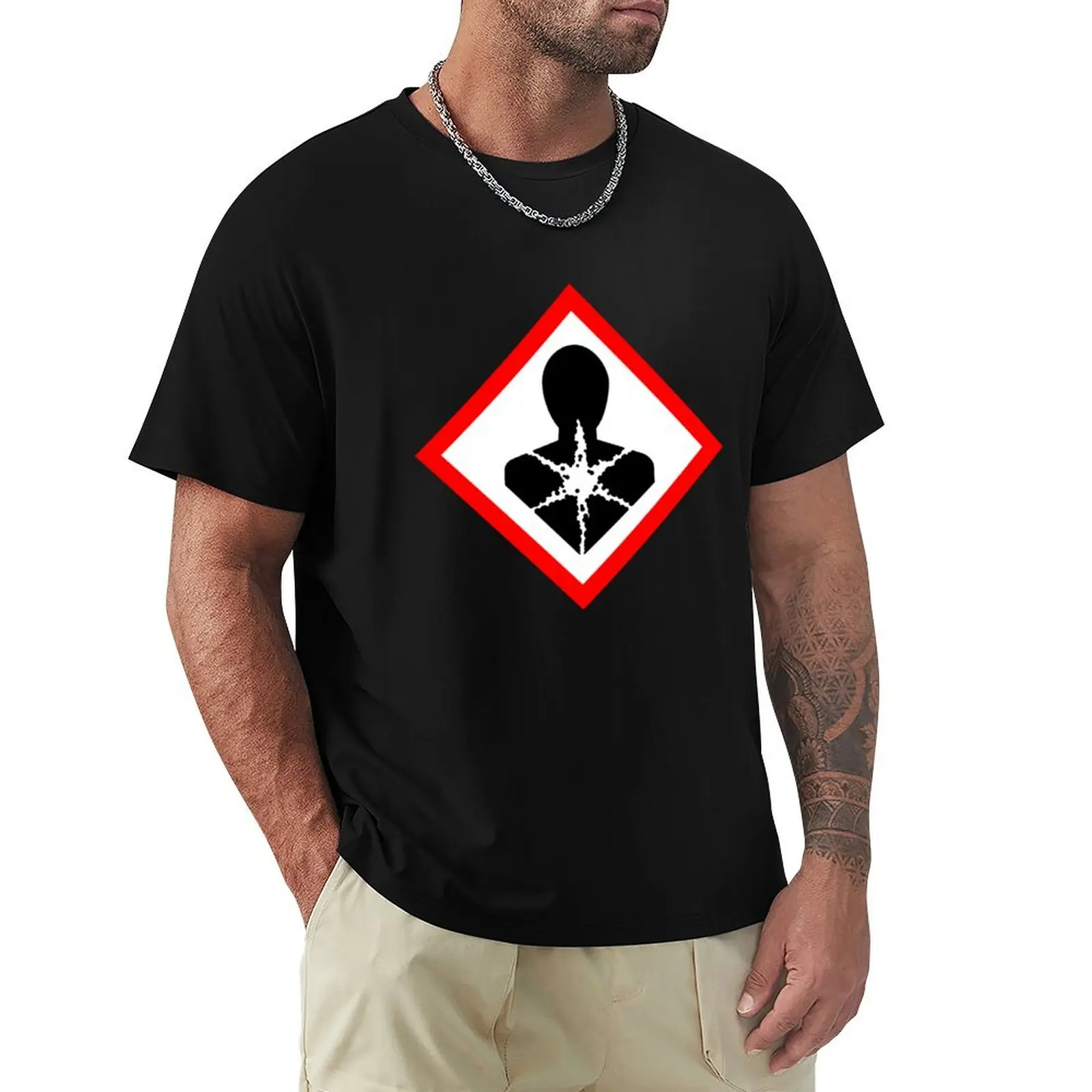 Pictogram Aspiration Hazard T-Shirt baggy shirts anime rapper graphic tees graphics shirts men