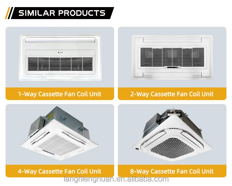 Water Vierweg Cassette Fan Coil Hvac-systemen CE Industriële Plafond Cassette Fan Coil Unit