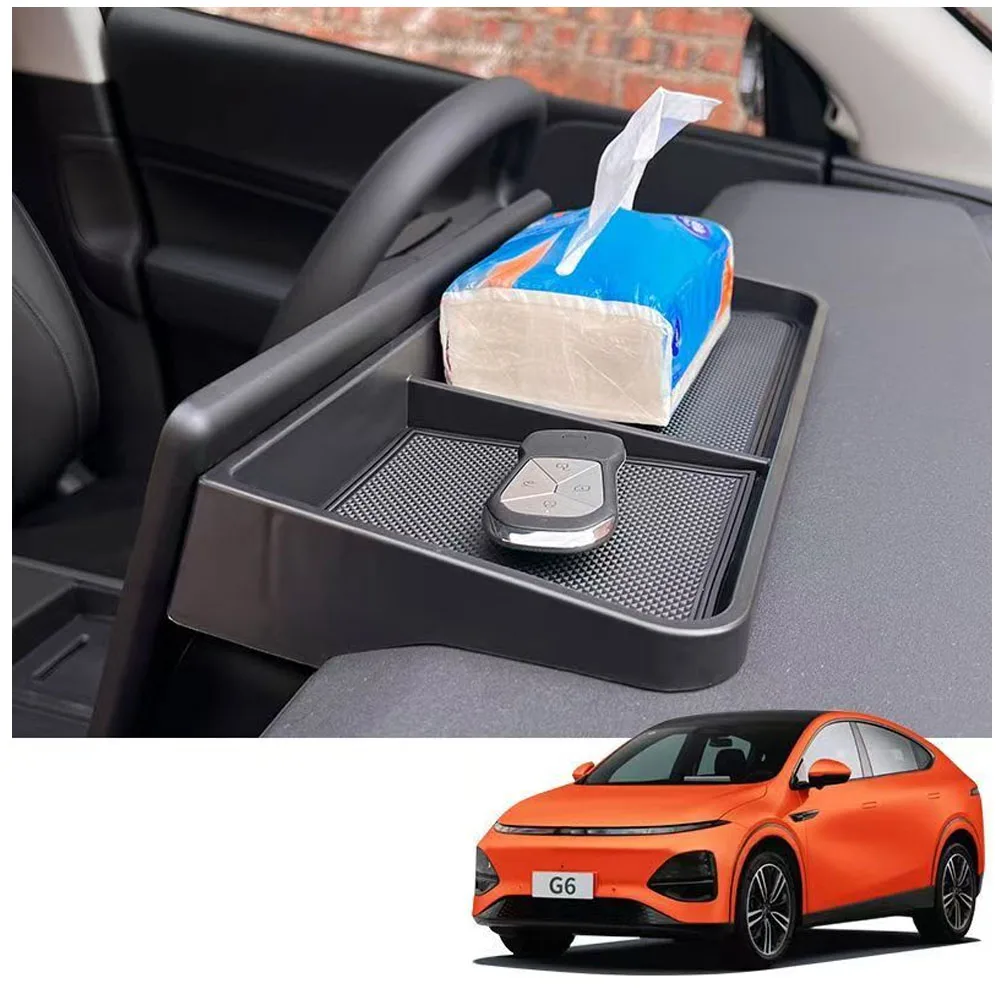 

For Xpeng XiaoPeng G6 ABS Silica Gel Car Central Control Armrest Box Storage Box Cover Trim Decoration Accessories