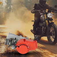 [49cc 2-Stroke Motor Engine] 1 Complete Air-Cooled Engine with CVT Gearbox - Max Power 1.9kW/7000rpm Pull Start Motor Kit