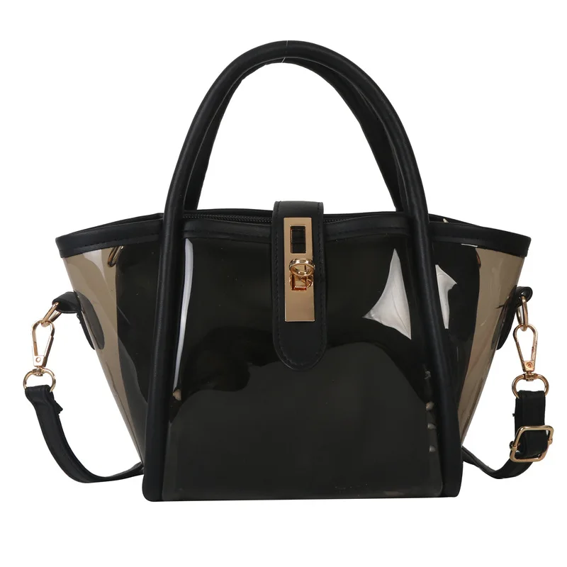Bolso de hombro de PVC transparente para mujer, bolsa de mano femenina, Bolso pequeño de diseñador, bolsos cruzados, envío directo