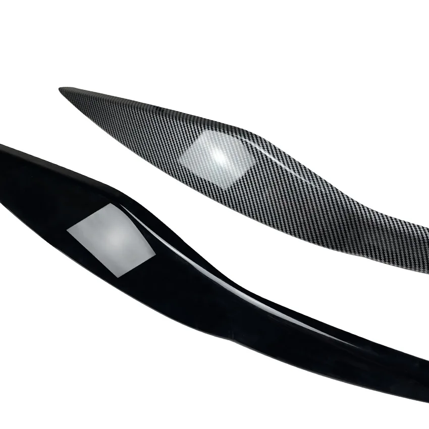 Couvercle de lampe en fibre de carbone ABS noir brillant, lumière de sauna avant, autocollants de lumière oculaire, 2008 à 2012 pour Ford Fi.C. MK6