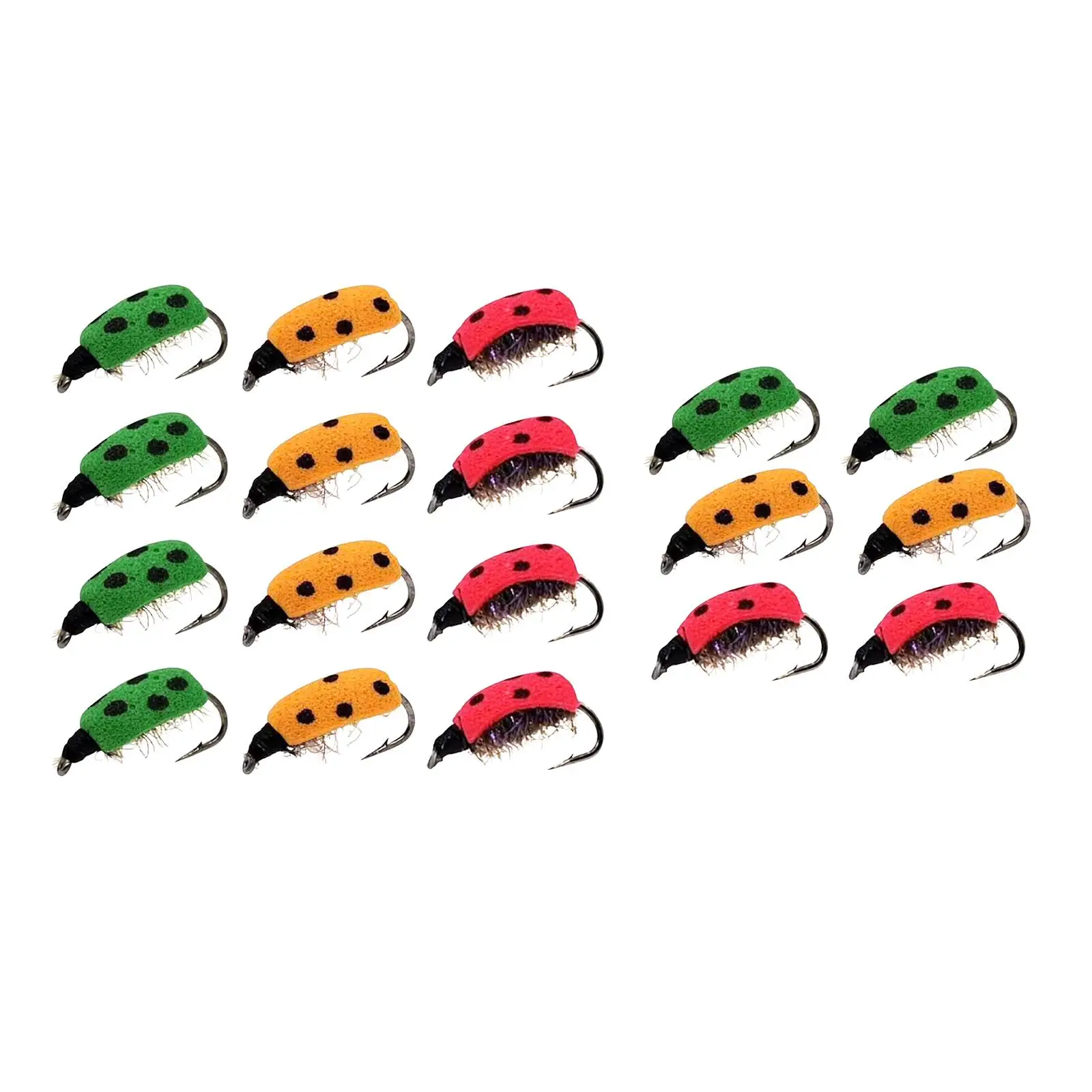 Multifunction Ladybug Fly Lure Hooks Sturdy Freshwater Essential Fishing Lure