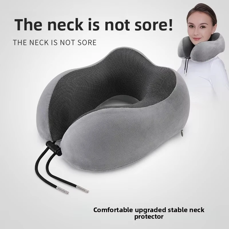 U‑Shaped Foam Travel Neck Pillow Soft Massage Cervical Support Headrest For Airplane Car Office Rest Bedding Travel Accessory