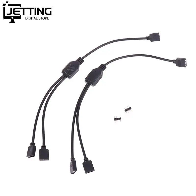 1pc 5V 3 Pin 12V 4pin ARGB Splitter Connector 1 To 1 Extension Cable for PC Computer Fan Motherboard AURA RGB LED strip Light
