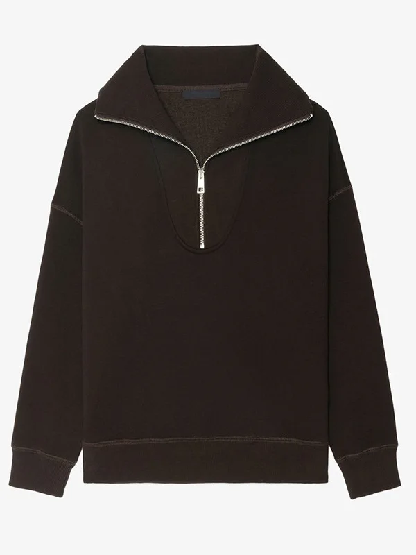 Autumn Winter Embroidered Letter Fce Ladies Hoodie Zipper Collar Long Sve Cotton Casual Comfortable Women's Sweatirt