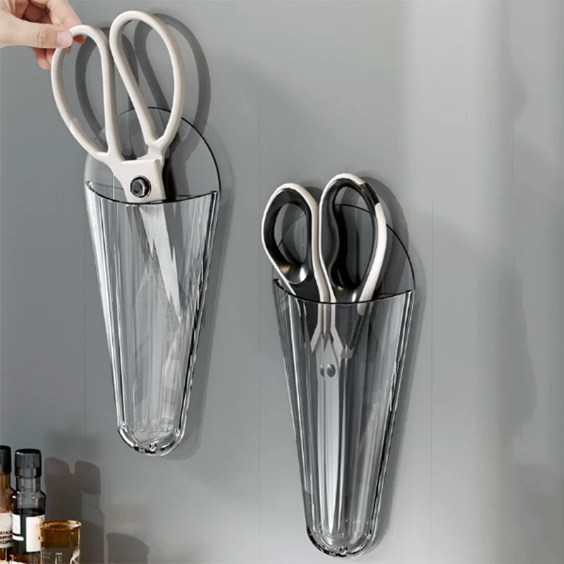 Home Scissors Wall-Mounted Organizer Storage Box Scissors Plug Wall Holder Storage Box Multifunction Holder Stand