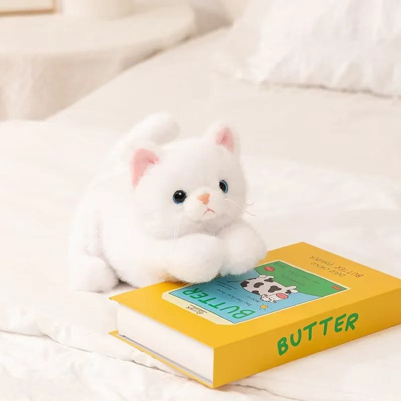 Lo último en llavero con colgante de mochila de frutas, muñeco de gato de simulación, muñeco de peluche Kawaii, muñeco de dibujos animados de Anime, bonito regalo de cumpleaños para niños